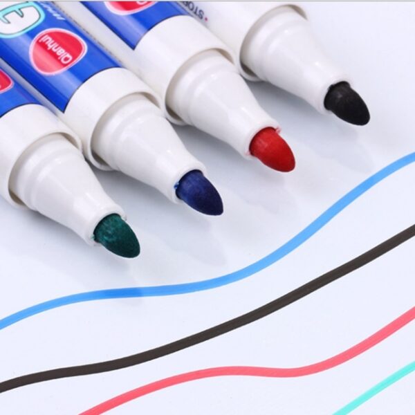 4PCS lot Four color whiteboard marker white board marker Environment Friendly Marker Office School Supplies Black 2