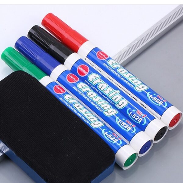 4PCS lot Four color whiteboard marker white board marker Environment Friendly Marker Office School Supplies Black 5