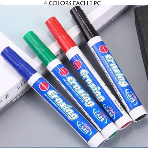 4PCS lot Four color whiteboard marker white board marker Environment Friendly Marker Office School Supplies
