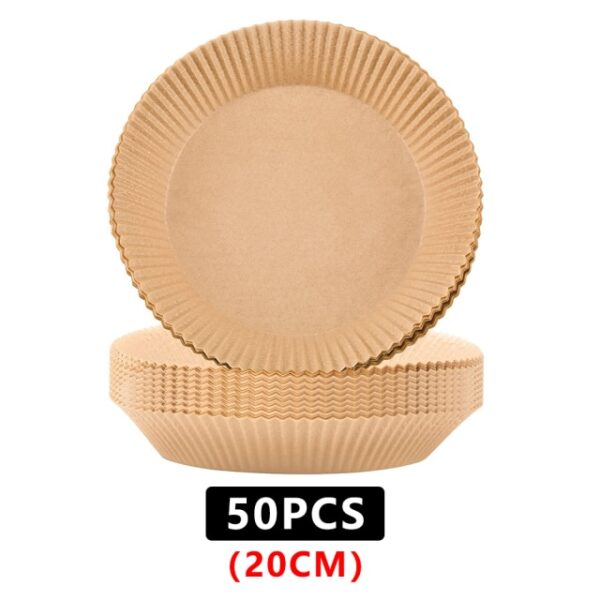 50pcs 16 20cm Air Fryer Disposable Paper Liner Non Stick Mat Steamer Round Paper Baking Mats 3.jpg 640x640 3