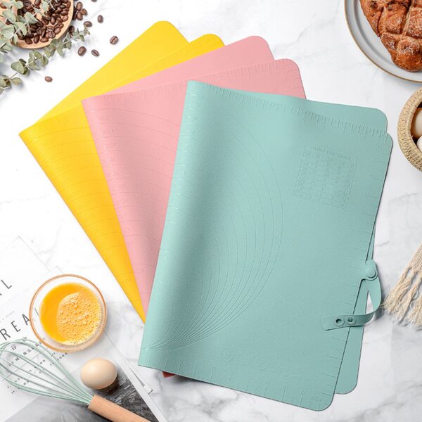 60x40cm Silicone Dough Rolling Mat Non Stick Pastry Baking Mat Flour Fondant Sheet Kneading Pad w 1