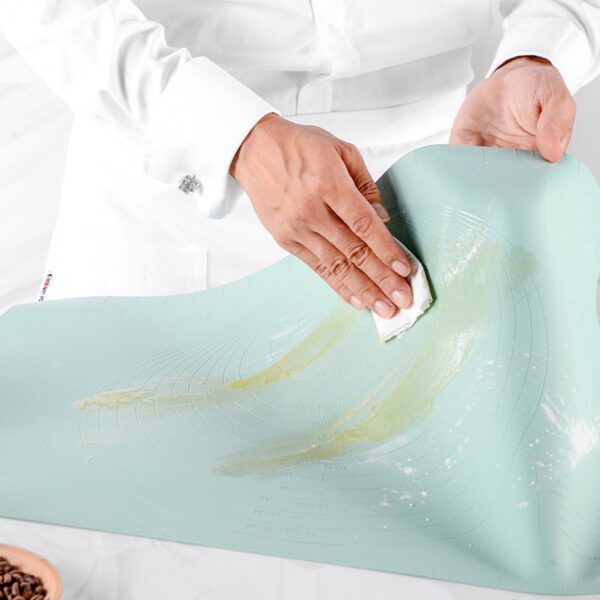 60x40cm Silicone Dough Rolling Mat Non Stick Pastry Baking Mat Flour Fondant Sheet Kneading Pad w 3