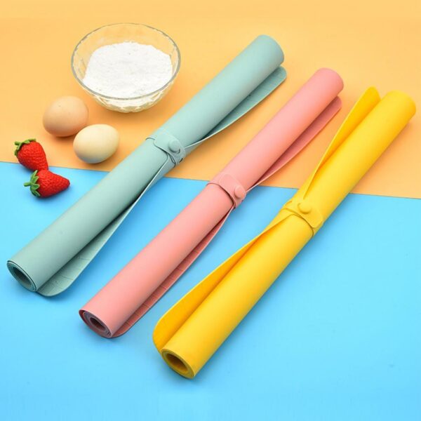 60x40cm Silicone Dough Rolling Mat Non Stick Pastry Baking Mat Flour Fondant Sheet Kneading Pad w