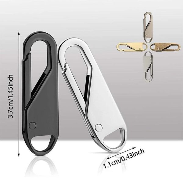 8 Pcs Universal Zipper Pull Tab Replacement Metal Handle Zipper Extender Handle Fixer Zipper Sliders for 2