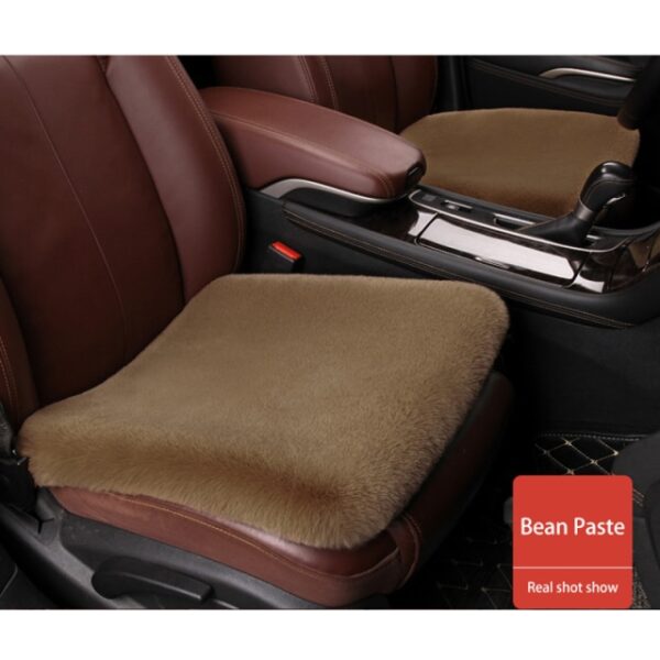 Car Seat Cover Winter Front Rear Plush Fabric Cushion Breathable Protector Warm Mat Pad Auto