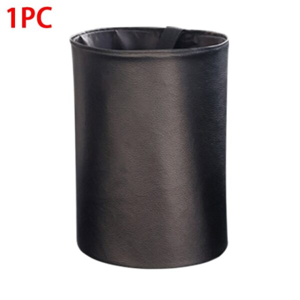 Lalagyan ng Basura ng Sasakyan Foldable Leather Leak Proof Waterproof Car Dust Bin Bucket Hanger Lalagyan ng Basura Pocket 4.jpg 640x640 4