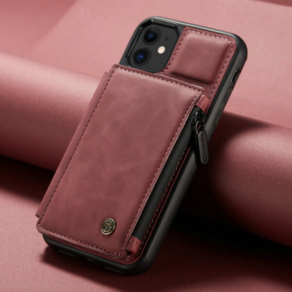 CaseMe Retro ādas aizmugures futrālis iPhone 13 12 11 Pro Max Wallet kartes slotam 2.jpg 640x640 2