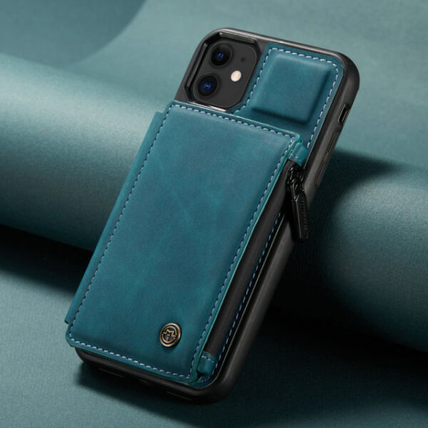 CaseMe Retro ādas aizmugures futrālis iPhone 13 12 11 Pro Max Wallet kartes slotam 4.jpg 640x640 4