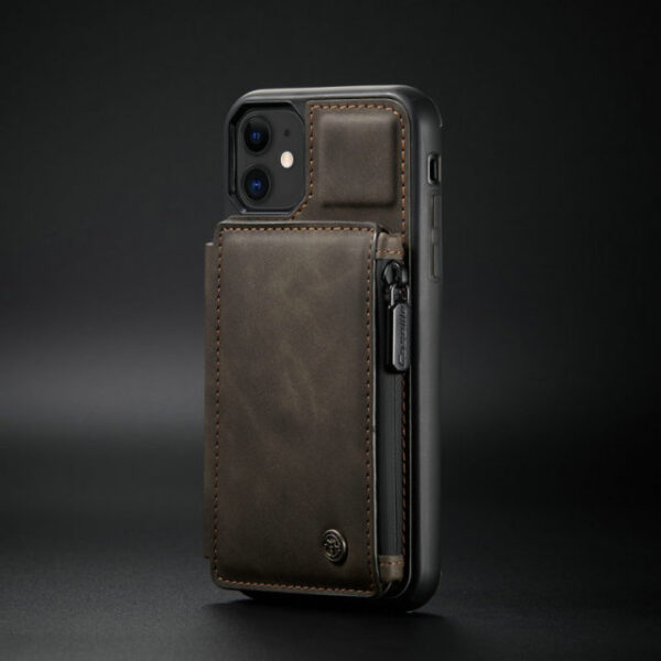 CaseMe Retro Leather Back Case For iPhone 13 12 11 Pro Max Wallet Card Slot