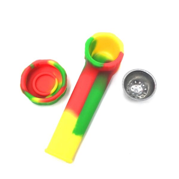Colorful Silicone Smoking Pipes Random Color Travel Tobacco Pipes Spoon Unbreakable Cigarette Accessories Hand Pipe 1
