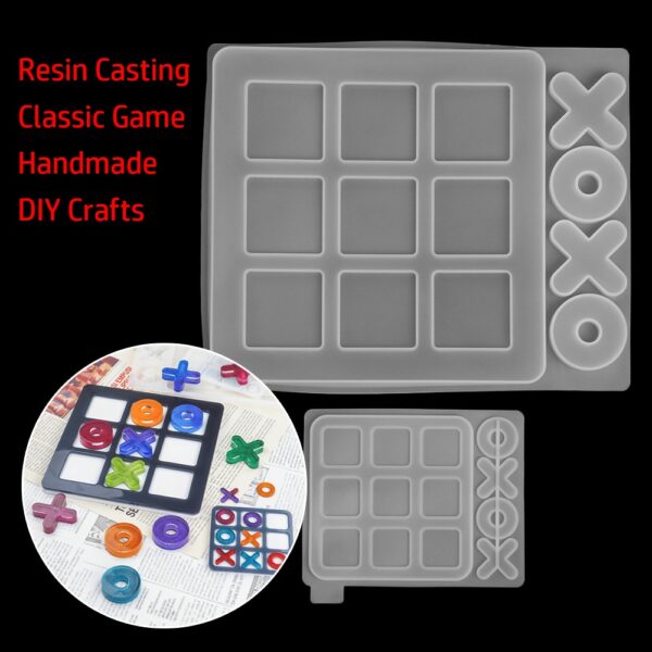 DIY Game and X O Silicone Epoxy Mould Classic Game Fun Resin Casting Mold Craft Jewelry 1