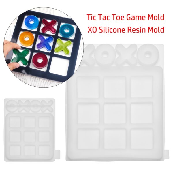 DIY Game and X O Silicone Epoxy Mould Classic Game Fun Resin Casting Mold Craft Jewelry 2