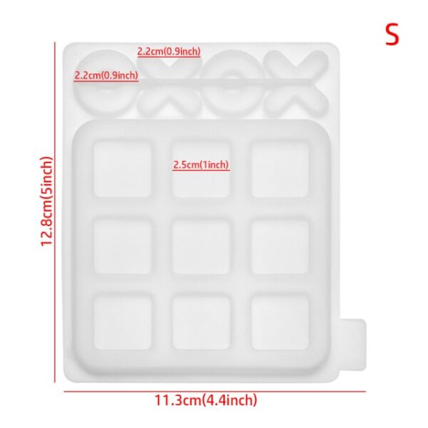 DIY Game and X O Silicone Epoxy Mould Classic Game Fun Resin Casting Mold Craft