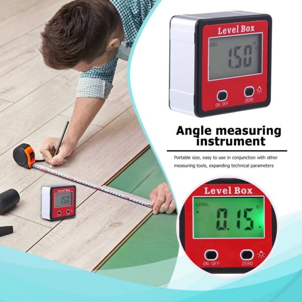 I-Digital Engele Evundlile Insimbi Yokulinganisa I-Protractor I-Woodworking Electronic Goniometer Herramientas Carpinteria Marcenaria 5