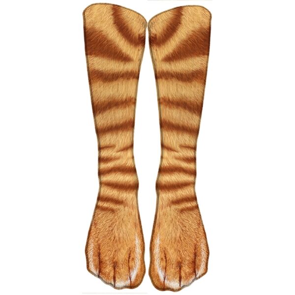 Funny Leopard Tiger Cotton Socks For Women Happy Animal Kawaii Unisex Socks Harajuku Cute Casual High 4