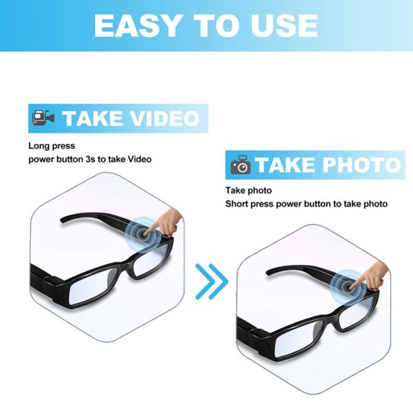 Glasses Camera HD 1080p Video Recorder Portable Wearable Mini Camera Video Record Camcorder Action Cam for 2