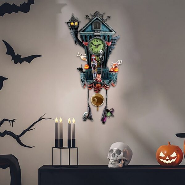 Halloween Decoration Nightmare Resin Wall Clock Handicraft Ornaments Home Bedroom Decoration Sculpt Gifts Home Party