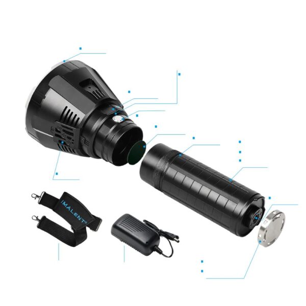 IMALENT MS18 Powerful Flashlight Brightest 100000 Lumens Waterproof Rechargeable With Cree XHP70 2 High Power LED 4