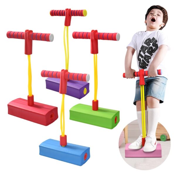 Kids Sports Games Boartersguod Foam Pogo Stick Jumper Binnen Outdoor Fun Fitness Equipment Ferbetterje Bounce Sensory
