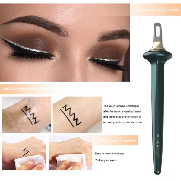 Liquid Eyeliner Long Lasting Eye Liner Easy Wearing Dark Green Practical Makeup Tool for Women Girl 4
