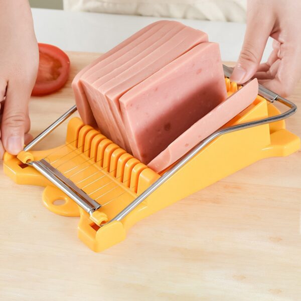 Luncheon Nqaij Slicer 304 Reinforced Stainless Hlau Boiled Egg Txiv Ntoo Mos Cheese Slicer Spam Cutter 2