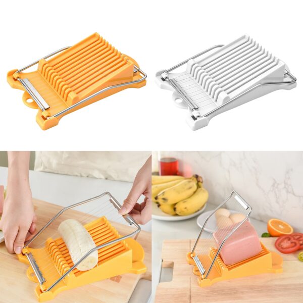 Luncheon Meat Slicer 304 Reinforced Stainless Steel Boiled Egg Fruit Soft Cheese Slicer Spam Cutter 5