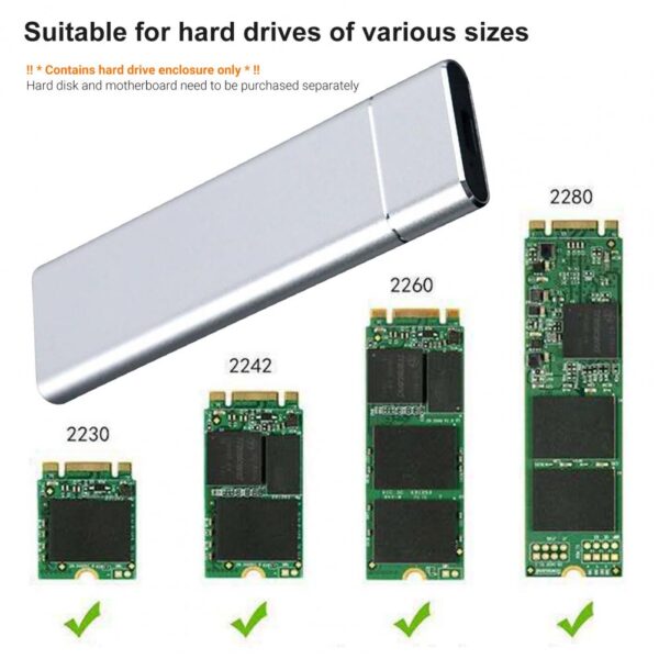 M 2 USB 3 1 Type C SSD Mobile hard disk box Adapter Card m2 4