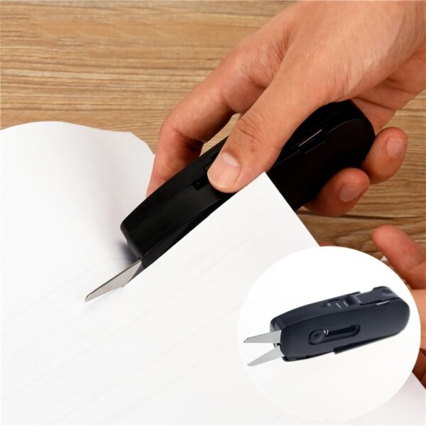 Multifunctional 7 in 1 Mini Stapler Remover Scissors Ruler Hole Punch Pencil Sharpener Cutter Portable Tools 4