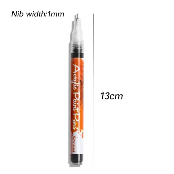 Nail Art Graffiti Pen Sort Hvid Guld Sliver Farve Dot Tegning Maleri Abstrakte Linjer Detailing Pen 4