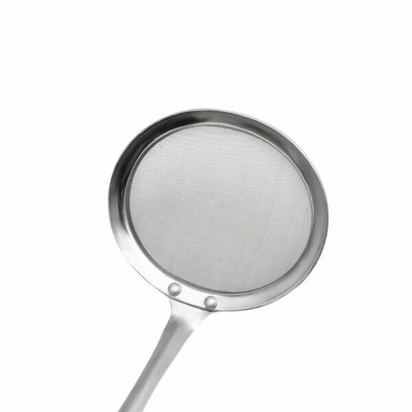 New Multi functional Filter Spoon With Clip Food Kitchen Oil Frying BBQ Filter Stainless Steel Clamp 3