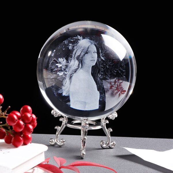 Personalized Crystal Photo Ball Customized Picture Sphere Globe Home Decor Accessories Baby Photo Christams Gift for