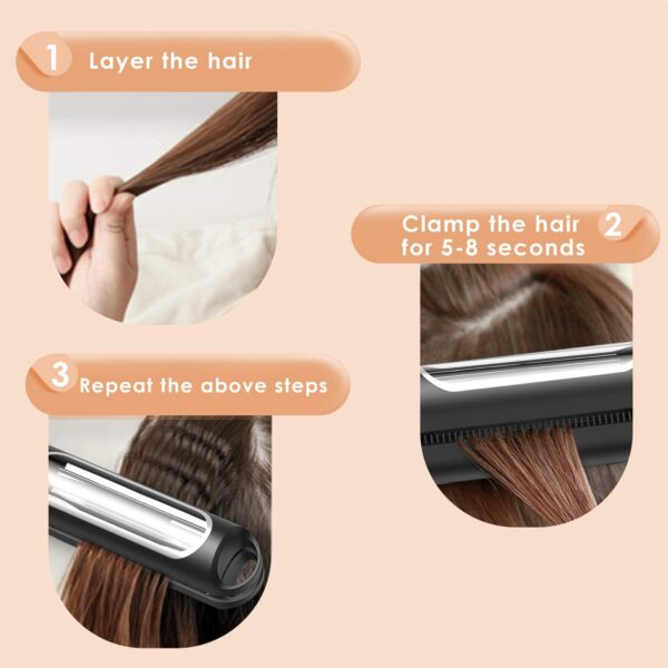 Ọjọgbọn Irun Irun Aifọwọyi Corrugated Flat Iron Curling Irons Straightener Curly Corn Hot Clip Hair Waver 1