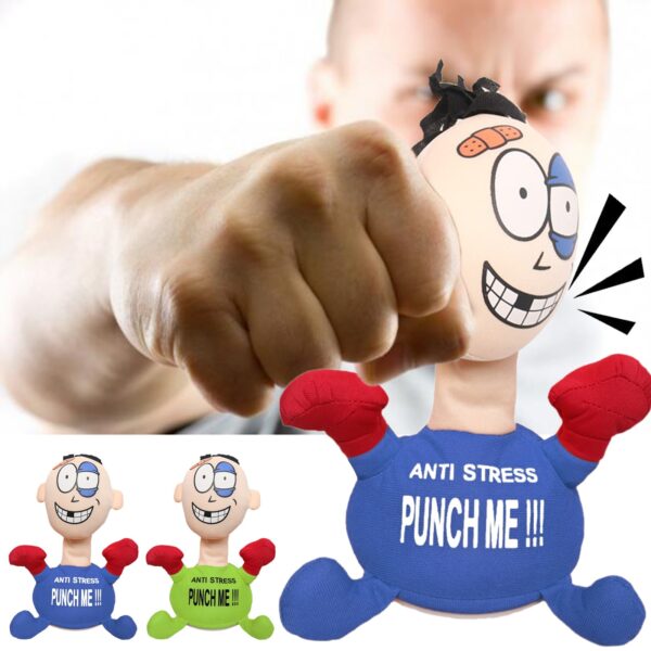 Punch The Villain Punch Me Cartoon Electric Plush Toy Vent Screaming Plush Toys Soft Stuffed Baby