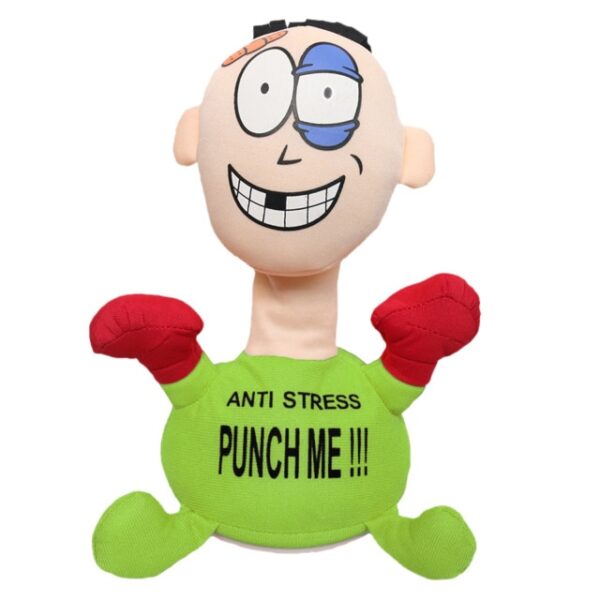 Punch The Villain Punch Me Cartoon Electric Plush Toy Vent Screaming Plush Toys Soft Stuffed