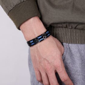 Carbon Blue Titanium Bracelet - image 6