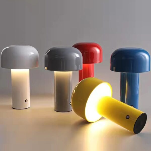 Rechargeable Touch Mushroom Table Lamp Bedroom Kids Room Desktop Decoration Night Light USB Desk Lamp