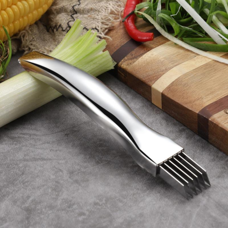 Spring Onion Slicer,stainless Steel Chopped Green Onion Knife,scallion  Cutter Shred Silk The Knife For Green Onion Fruit Vegetable Garlic,  Multi-funct