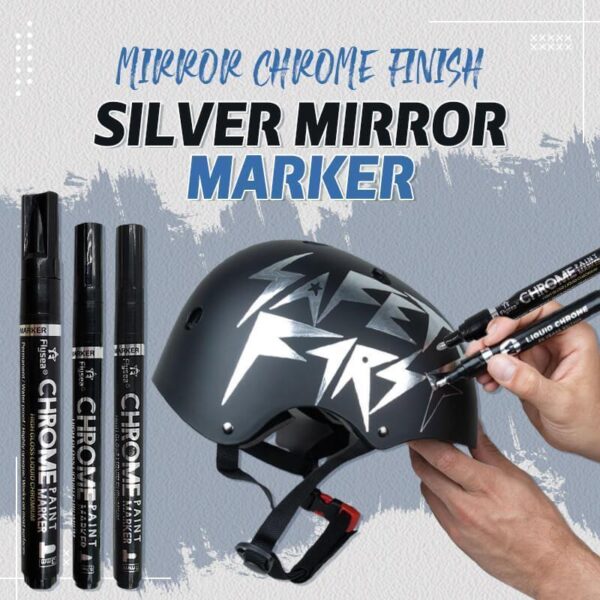 Silver Mirror Marker DIY Paint Mirror Chrome Finish Metallic Water UV Resistant Student Supplies Craftwork Pen