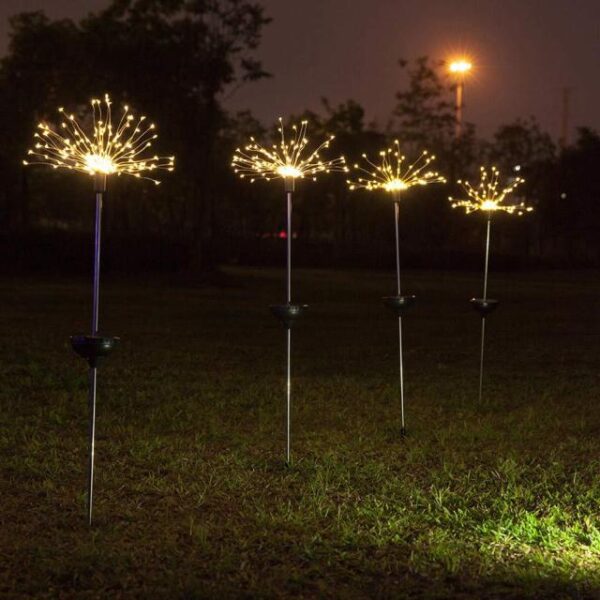 Solar Powered Outdoor Grass Globe Dandelion Fireworks Lamp Flash String 90 120 150 LED For Garden 2.jpg 640x640 2