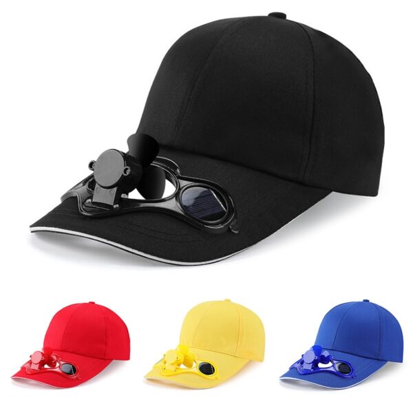 Summer Cap with fan Solar Sun Fan hat Power Casual Sun fan Visor Cap Men Women 2