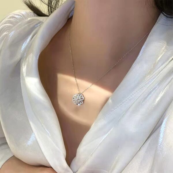Trendy Fine Little Peach Heart Pendant Chain Necklace for Women Accessories Korean Fashion Jewelry Shiny AAA 2