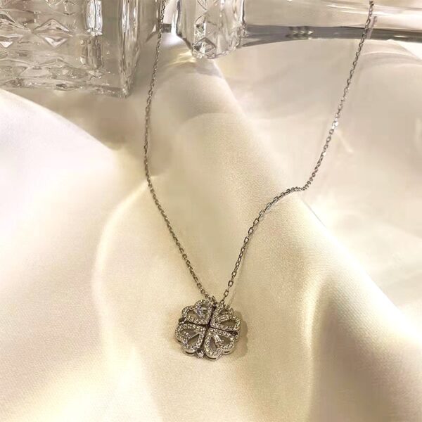 Trendy Fine Little Peach Heart Pendant Chain Necklace for Women Accessories Korean Fashion Jewelry Shiny AAA 4
