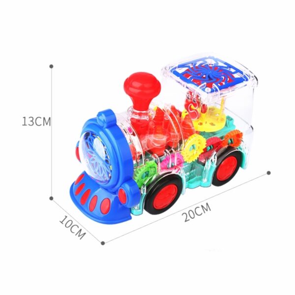 Universal Electric Lighting Gear Train Car Kids LED Flashing Music Singing Sound Vehicle Children Gift Early 1