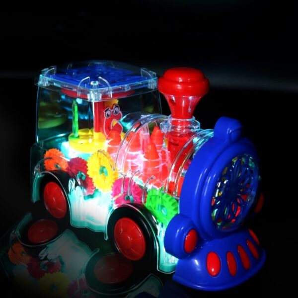 Universal Electric Lighting Gear Train Car Kids LED Flashing Music Singing Sound Vehicle Children Gift Early 4