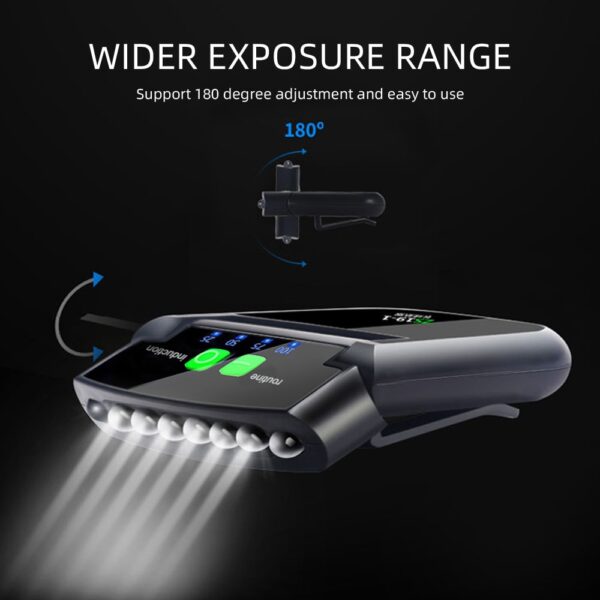 Lumină LED pentru parasolar USB cu baterie 2 Lumină cu capac cu clemă Lumină cu senzor inteligent 180 rotativ 5