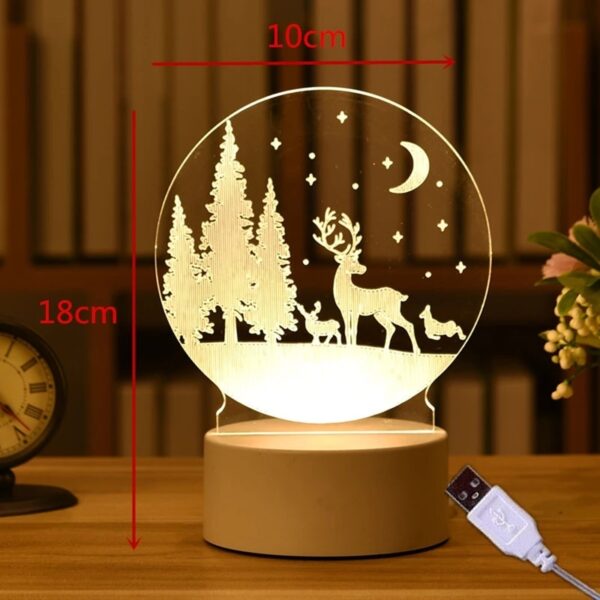 Zawadi ya Siku ya Wapendanao Upendo Sungura Dubu Kids Nuru ya Usiku Led Harusi Chumba cha kulala Nightlight Decor Light 3D 1