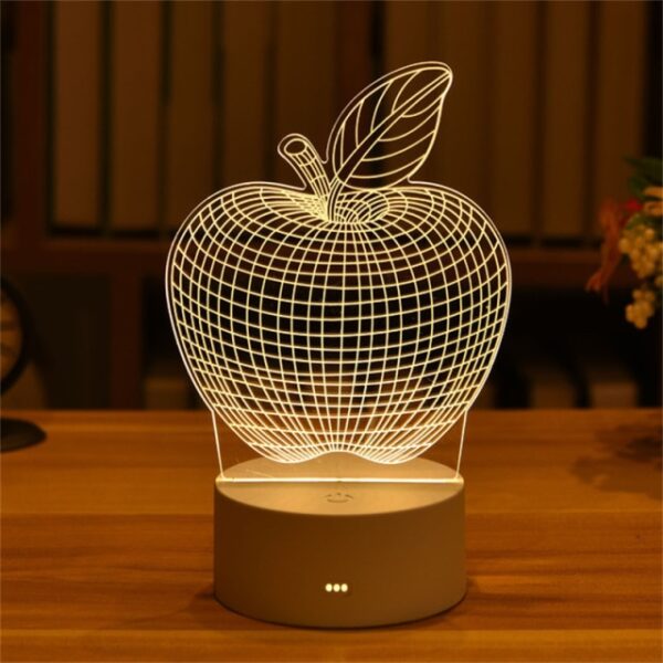 Zawadi ya Siku ya Wapendanao Upendo Sungura Dubu Kids Nuru ya Usiku Led Harusi Chumba cha kulala Nightlight Decor Light 3D 12.jpg 640x640 12