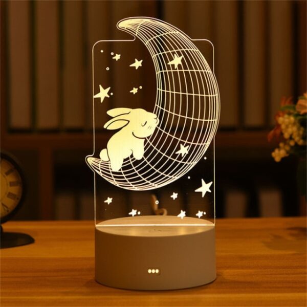 Valentines Day Gift Love Rabbit Bear Kids Night Light Led Wedding Bedroom Nightlight Decor Light 3D 14.jpg 640x640 14