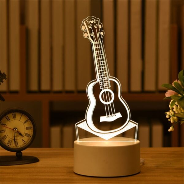 Zawadi ya Siku ya Wapendanao Upendo Sungura Dubu Kids Nuru ya Usiku Led Harusi Chumba cha kulala Nightlight Decor Light 3D 4.jpg 640x640 4