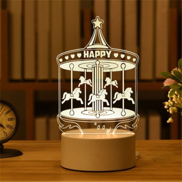 Zawadi ya Siku ya Wapendanao Upendo Sungura Dubu Kids Nuru ya Usiku Led Harusi Chumba cha kulala Nightlight Decor Light 3D 5.jpg 640x640 5